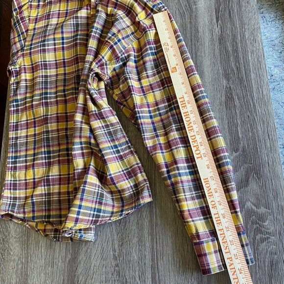 Southern Proper Men's Yellow & Red Plaid The Traditional Fit Flannel - Small - Picture 12 of 12